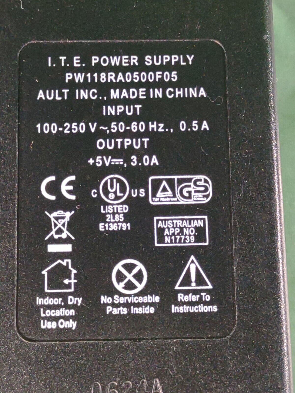 *Brand NEW*Genuine Ault I.T.E. PW118 5V 3A AC Adapter pw118ra0500f05 Power Supply